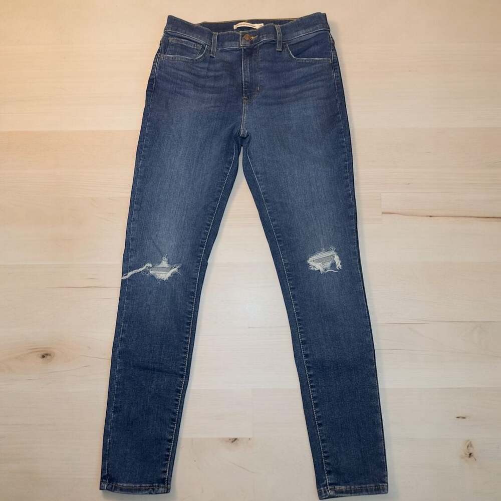 Levi's 720 High Rise Super Skinny Distressed Jeans 29x28